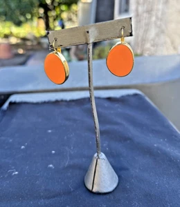 Kenneth Lane Gold Plated & Orange  Earrings - Picture 1 of 7