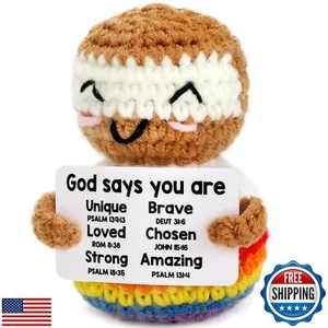 Mini Positive Crochet Animals Jesus Gifts Easter Basket Stuffers Christian Gi - Picture 1 of 5