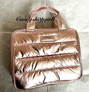 NEW Marc Jacobs Fragrances PERFECT Metallic Rose Gold Puffy Makeup Travel Pouch - Picture 1 of 10