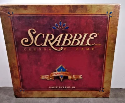 Scrabble 50th Anniversary 1948-1998 collectors Crossword Game Complete - Image 1 of 4