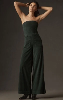 Mono Anthropologie Verde The Skipper Pana Sin Tirantes Pierna Ancha Talla 16 Nuevo con Etiquetas Foto 1 de 4