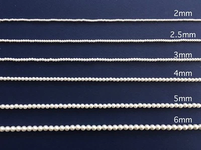 HIGH QUALITY IMITATION PEARLS 2, 2.5, 3, 4, 5, 6, 8MM IVORY or WHITE - Image 1 of 4