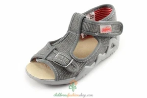 Befado Grey Boy Canvas Sandals (made in Poland) - Picture 1 of 4