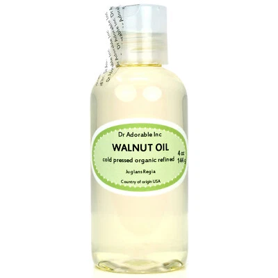 4 Oz Walnut Oil 100% Pure Organic Cold Pressed Best Fresh Multi Purpose - Image 1 of 4