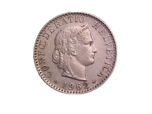 1962 B Switzerland 20 Rappen KM# 29a - Very Nice Circ Collector Coin! -c2906xux - Picture 1 of 2