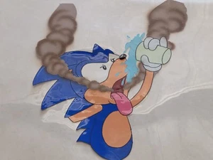 Sonic the hedgehog animation cel production gebraucht handbemalt  - Bild 1 von 2