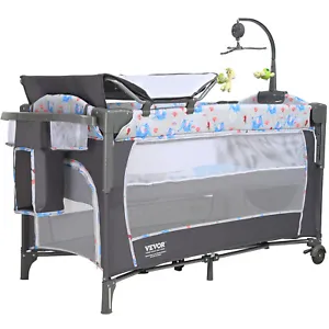 VEVOR Baby Bassinet Bedside Crib 77lbs Load Capacity Foldable Bedside Sleeper - Picture 1 of 12