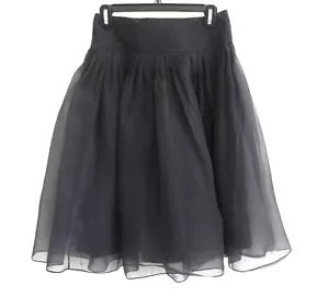 Falda DKNY de Gasa de Seda Forrada Carbón/Negro Cintura Grande/Plisada 2 (se adapta a US4) - Imagen 1 de 8