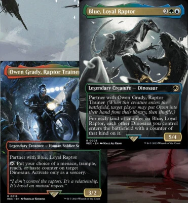 Blue, Loyal Raptor & Owen Grady DINOSAUR Commader Deck EDH MTG Ready-to-Play - Image 1 of 4
