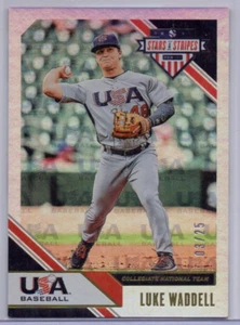 Panini USA Stars & Stripes #25 2020, Luke Waddell RC/25, equipo universitario EE. UU. - Imagen 1 de 2