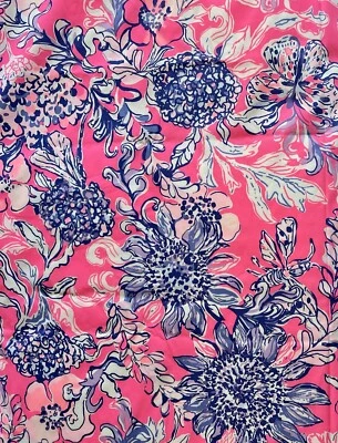 Lilly Pulitzer Cotton Poplin Fabric “Pink Tropics Sun Drenched” 18”x18” New - Image 1 of 3