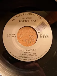 RARE Hard Synth Rock Rocky Kay Time Traveler, Kings Be Free Sunrise 1982 NM HEAR - Imagen 1 de 2