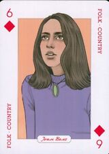 Joan Baez, Music Genius Playing Card (2018), Mint Condition