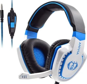 Wired Gaming Headset Over Ear Headphones with Mic for PS4 PS5 XBOX PC Computer - Picture 1 of 7