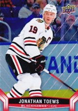 2023/24 TIM HORTONS..JONATHAN TOEWS..CARD # 19..BLACKHAWKS..FREE COMBINED SHIP
