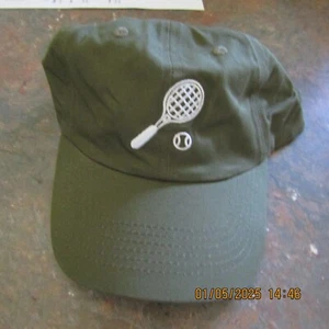 arche No Talent Needed Khaki with White Tennis Racket & Ball on Front of Cap New - Picture 1 of 11