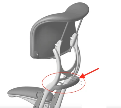 NEW Humanscale Freedom Office Chair Handle Brace; Freedom w/ Headrest Handle - Image 1 of 4