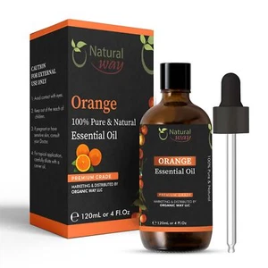 Orange Essential Oil | Premium Grade Essential & Massage Oils 4 Fl Oz (120 ml) - Picture 1 of 6