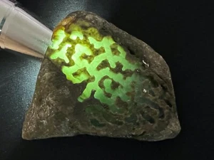 229g Genuine Burmese Natural Jade Jadeite Rough Raw Stone Slabs Rare Carved - Picture 1 of 11
