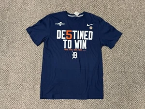 Nike Men's 2013 Detroit Tiger "Destined to Win" Navy Graphic Tee Medium NEW - Picture 1 of 5
