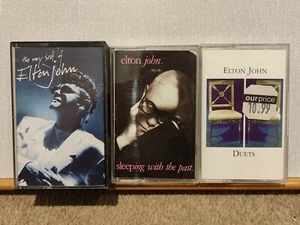 3x Elton John Cassette Tapes Very Best Of. Sleeping With The Past. Duets *Tested - Picture 1 of 8