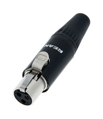 REAN Mini-Xlr 3-Pol Spina Femmina By Neutrik Tiny XLR Presa RT3FC-B