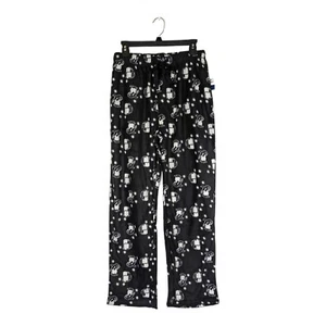 Lucky Brand Herren Schwarz Pinguin Weich Fleece Lounge Pyjamahose Weihnachten Neu - Bild 1 von 7