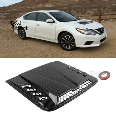 For Nissan Altima Carbon Car Air Flow Intake Hood Scoop Vent Turbo Bonnet Cover - Image 1 of 4