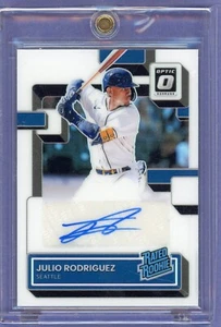 2022 Donruss Optic Julio Rodriguez Rated Rookie Prizm Auto SP Seattle Mariners - Picture 1 of 2