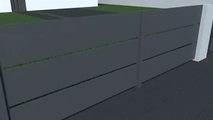 Moderner Aluminiumzaun Alublech, breite Profile - Zaunfeld #3 - Bild 1 von 4