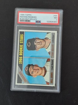 1966 Topps #44 Indians Rookies PSA 7 - Image 1 of 2