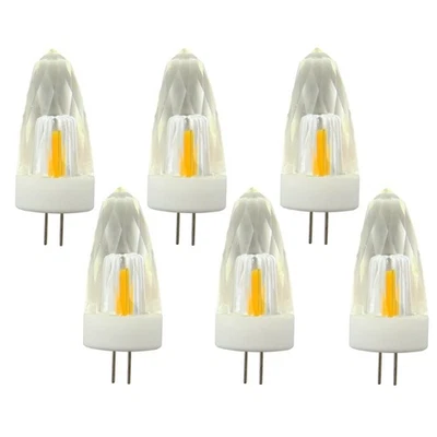 6x G4 2 pinos lâmpada LED B6 1505 2835 lâmpadas de vidro cristal cônico COB - Imagem 1 de 4