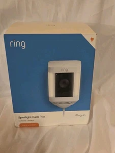 Ring - Spotlight Cam Plus Outdoor/Indoor 1080p Plug-In Surveillance Camera - Picture 1 of 6