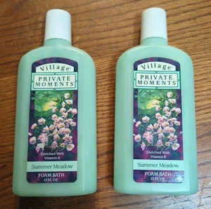 Lot/2 Softsoap Private Moments Summer Meadow Foam Bath W/ Vitamin E 12 Oz 1992 - Picture 1 of 8