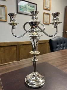 VTG Oneida Wm. A. Rogers Silver Plate 5-Light Candle Holder 14” Candelabra - Picture 1 of 22