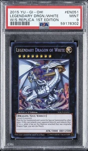 2015 YU-GI-OH! WORLD SUPERSTARS REPLICA/1ST ED LEGENDARY DRAGON OF WHITE PSA 9 - Picture 1 of 2