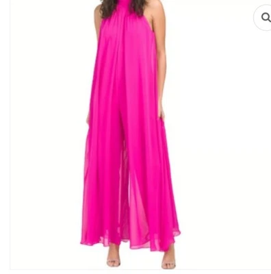 Maxi Mono Para Mujer 1.STATE M Sin Mangas Corbata Espalda Satén Formal Noche Fiesta  Foto 1 de 4