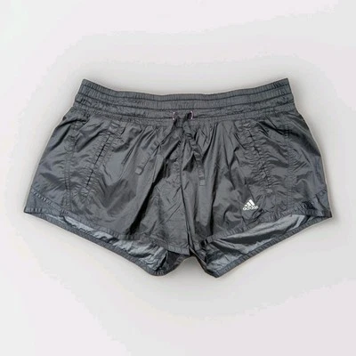 Adidas Glanz Nylon Shorts Running Womens Fitness Running Sprinter 36 Retro Black - Image 1 of 4