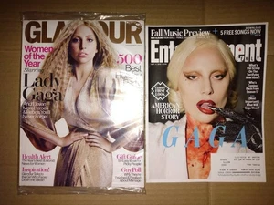 Lot of 2 - Entertainment Weekly / GLAMOUR Magazine - LADY GAGA - 2013 / 2015 - Picture 1 of 2