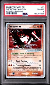 2004 Pokemon Ex Hidden Legends #93 Groudon Ex Holo Hidden Legends PSA 8 NM-MT - Picture 1 of 2