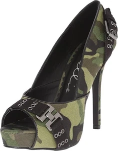 Soldier Girl 4" Camouflage Stiletto Pump Military Costume Camo High Heels Size 7 - Imagen 1 de 11