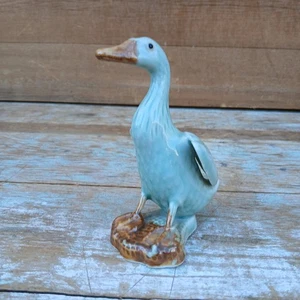 Antike Porzellanfigur Seladon Ente aus der Zeit der Chinesischen Republik - Bild 1 von 6