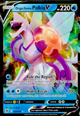 Pokemon  Origin Forme Palkia V 039/189 Swsh10: Astral Radiance - Image 1 of 2