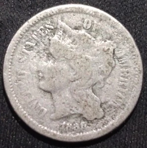1868 Nickel Three Cent Piece Coin FREE2Ship w/TRACKING! (2617) - Picture 1 of 8