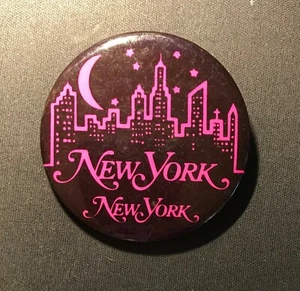 New York New York Vintage Pinback Button 2". - Bild 1 von 3