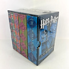 Lot de boîtes scolastiques Harry Potter livres 1-5 par J. K. Rowling neuf scellé vintage