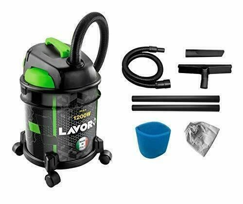 Lavor Rudy 1200 S 20L Aspirapolvere a Bidone con Filo - Verde