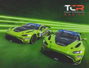 2024 Todd Coleman Racing Aston Martin Vantage AMR GT4 GS IMSA MPC Hero Card - Picture 1 of 2