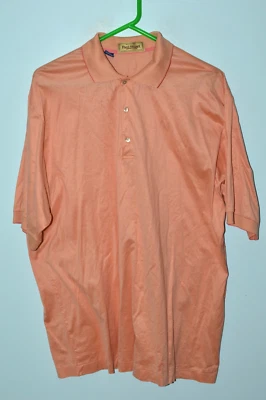 MINT SIZE XL PAUL STUART Men's Peach Pink 100% Cotton Button Down Dress Shirt - Image 1 of 4