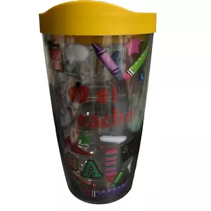 #1 Teacher TERVIS Tumbler 24 Oz/Yellow Lid, Great Teacher Gift - Picture 1 of 6